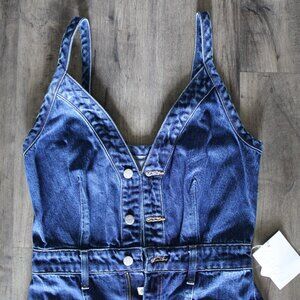 ETICA Denim Milou Utility Jumpsuit in Midnight Dive